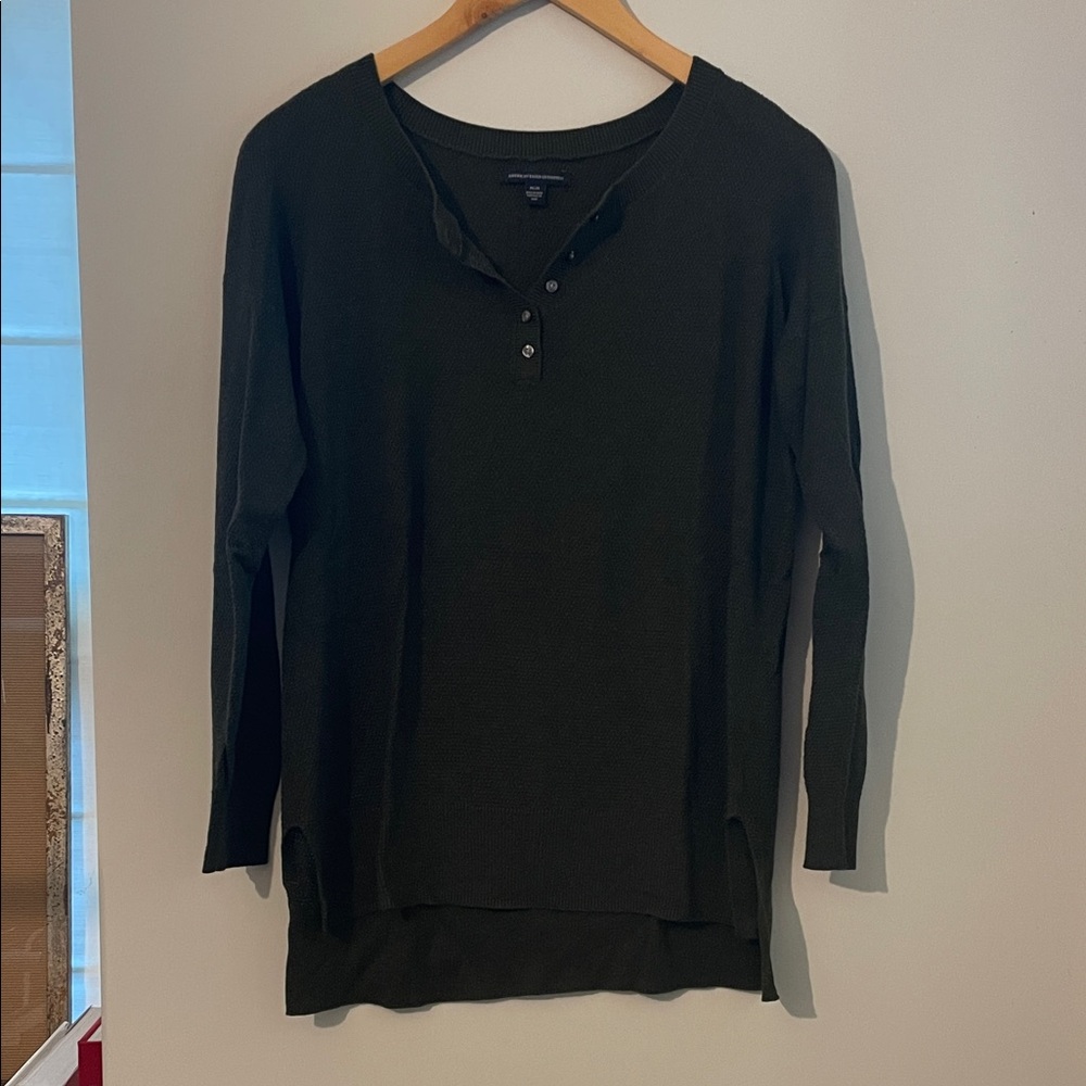 American Eagle Outfitters Olive Knit Sweater